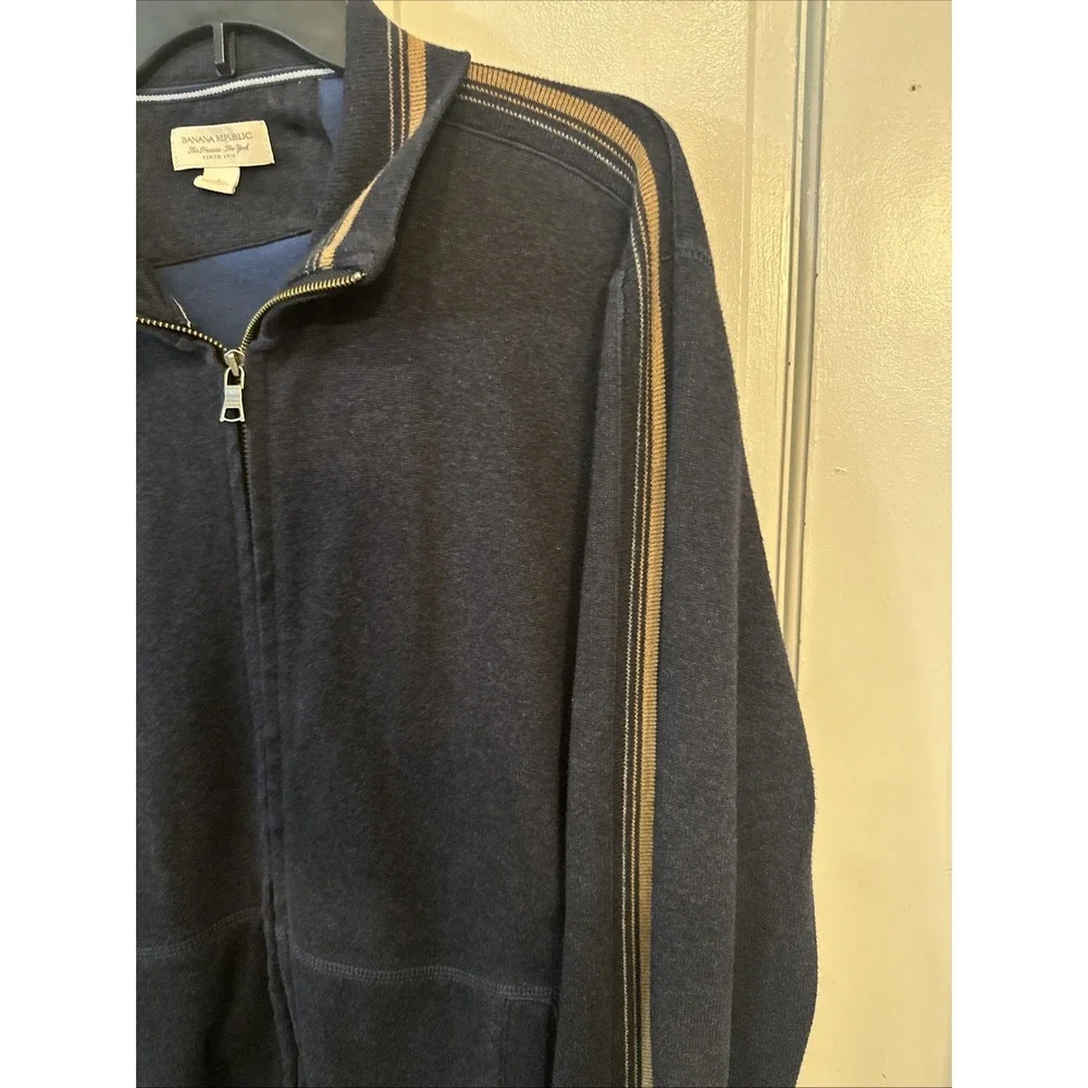 Banana Republic Men's Lg Dark Blue Jacket -‎ Smart Casual Everyday Lightweight